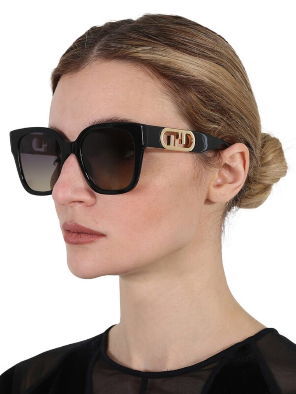 Fendi O'Lock FE40063I Oversized Black Sunglasses - New Condition